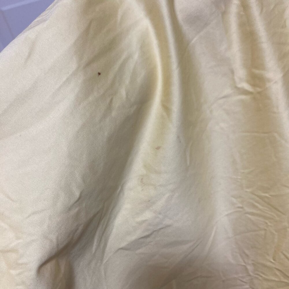 David’s Bridal Yellow Y-neck Sateen Dress in Size 10 - Picture 13 of 14
